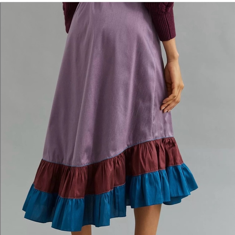 Anthropologie sachin & Babi color blocked Mindi skirt sz 4 - Picture 3 of 10